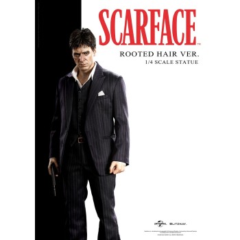 Scarface: Tony Montana Rooted Hair Version 1/4 Scale Statue