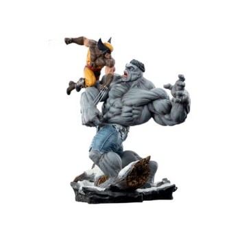 Marvel Statue Grey Hulk vs Wolverine 58 cm
