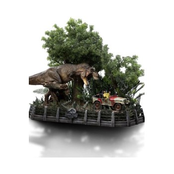 Jurassic Park Demi Art Scale Statue 1/20 T-Rex Chase 30 cm