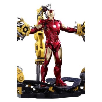 Iron Man 2 Diecast Movie Masterpiece Action Figure 1/6 Iron Man Mark IV and Suit-up Gantry 32 cm