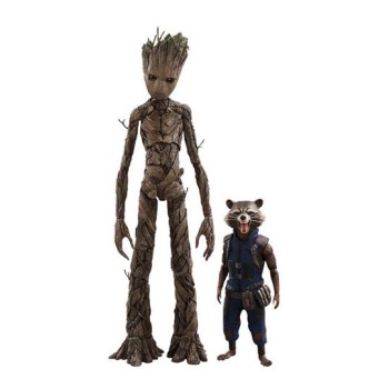 Avengers Infinity War Movie Masterpiece Action Figure 2-Pack 1/6 Groot and Rocket Set