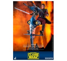 Star Wars The Clone Wars Action Figure 1/6 Anakin Skywalker and STAP 31 cm