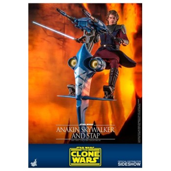 Star Wars The Clone Wars Action Figure 1/6 Anakin Skywalker and STAP 31 cm