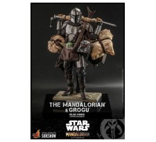 Star Wars The Mandalorian Action Figure 2-Pack 1/6 The Mandalorian and Grogu Deluxe Version 30 cm