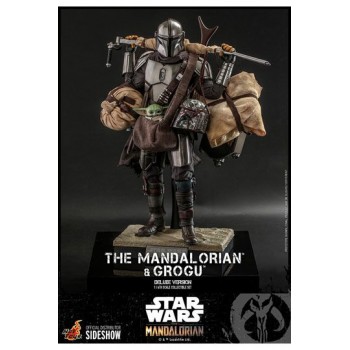 Star Wars The Mandalorian Action Figure 2-Pack 1/6 The Mandalorian and Grogu Deluxe Version 30 cm