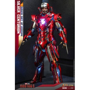 Iron Man 3 Movie Masterpiece Action Figure 1/6 Silver Centurion (Armor Suit Up Version) 32 cm