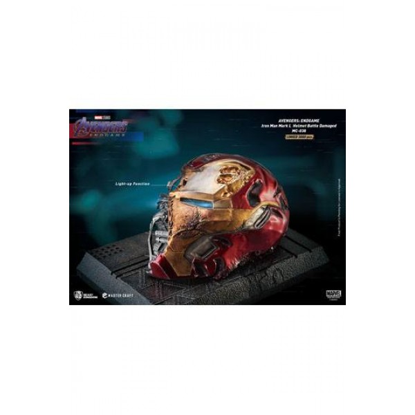 Beast Kingdom Avengers: Endgame Master Craft Iron Man Mark50 Helmet Battle  Damaged (Master Craft) Figure - US