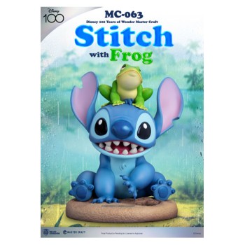 Disney 100th Master Craft Statue Stitch with Frog 34 cm