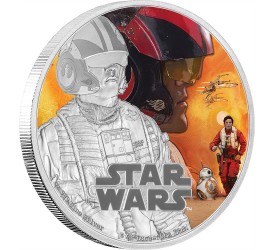 Star Wars Episode VII 1 Oz Silver Coin Poe Da..