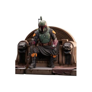 Star Wars: The Mandalorian Premier Collection 1/7 Boba Fett on Throne 24 cm