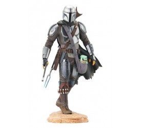 Star Wars The Mandalorian Premier Collection 1/7 The Mandalorian with The Child 25 cm