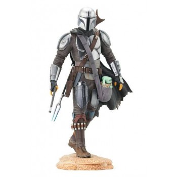 Star Wars The Mandalorian Premier Collection 1/7 The Mandalorian with The Child 25 cm