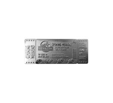 Jurassic Park Replica Opening Weekend VIP Ticket (silver plated)