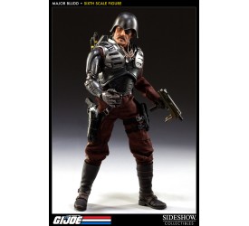 G.I. Joe Action Figure 1/6 Black Major Bludd ..