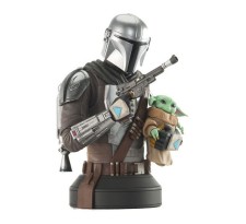 Star Wars: The Mandalorian Bust 1/6 The Mandalorian with Grogu 15 cm