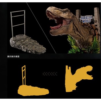 Jurassic World Dominion: Tyrannosaurus Rex Wall Mounted Bust and Display Stand Set