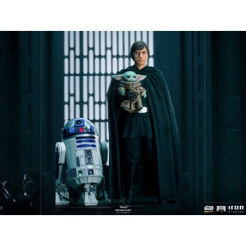 Star Wars The Mandalorian Luke Skywalker with R2-D2 and Grogu Legacy Replica 1/4 Statue 53 cm