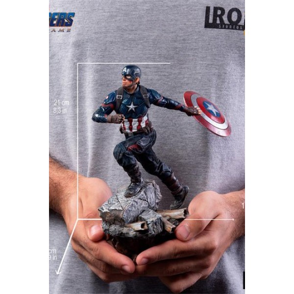 Avengers Endgame Deluxe Bds Art Treppe Statuen 1/10 Captain Amerika 21 CM 