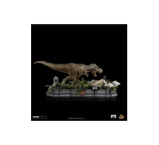 Jurassic Park Demi Art Scale Statue 1/20 T-Rex attacks Donald Gennaro 30 cm