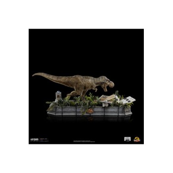 Jurassic Park Demi Art Scale Statue 1/20 T-Rex attacks Donald Gennaro 30 cm