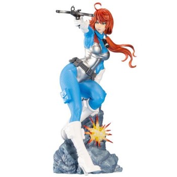 G.I. Joe Bishoujo PVC Statue 1/7 Scarlett 25th Anniversary Sky Blue Color Ver. 23 cm