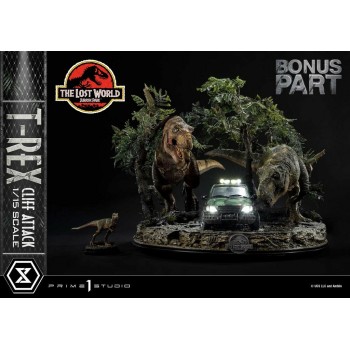 Jurassic Park The Lost World T-Rex Cliff Attack 1/15 Scale Statue Bonus Version