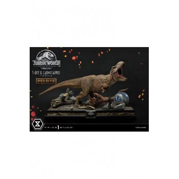 Jurassic World: Fallen Kingdom Statue 1/15 T-Rex and Carnotaurus Deluxe Version 90 cm