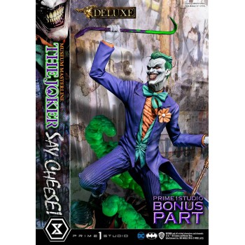 DC Comics Statue 1/3 The Joker Say Cheese Deluxe Bonus Version 99 cm