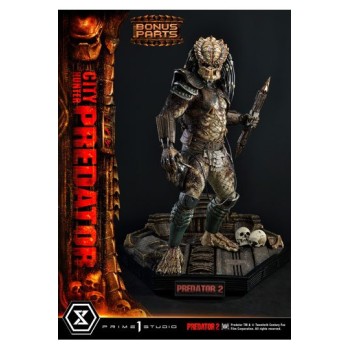 Predator 2 Museum Masterline Statue 1/3 City Hunter Predator Deluxe Bonus Version 105 cm