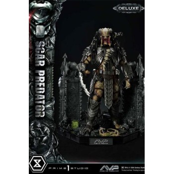 The Alien vs. Predator Museum Masterline Series Statue 1/3 Scar Predator Deluxe Version 93 cm