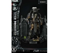 The Alien vs. Predator Museum Masterline Series Statue 1/3 Scar Predator Deluxe Bonus Version 93 cm