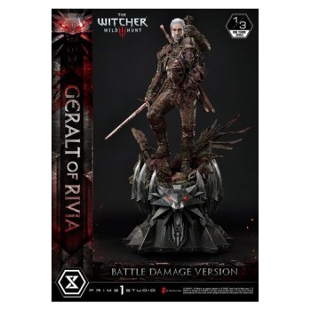 Witcher 3 Wild Hunt Statue 1/3 Geralt von Rivia Battle Damage Version 88 cm