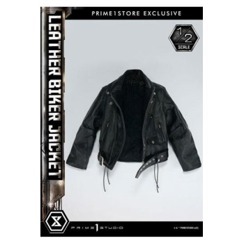 Terminator Leather Biker Jacket for 1/2 T-800 Statues