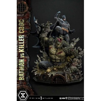 Batman Ultimate Premium Masterline Series Statue Batman Versus Killer Croc 71 cm