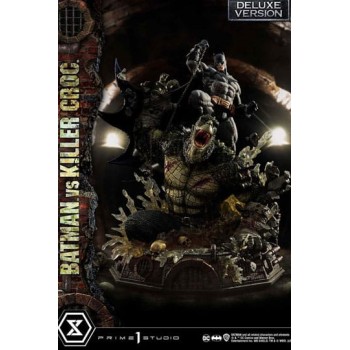 Batman Ultimate Premium Masterline Series Statue Batman Versus Killer Croc Deluxe Version 71 cm