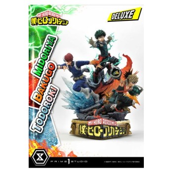 My Hero Academia Midoriya with Bakugo and Todoroki 1/4 Scale Statue Deluxe Version 69 cm