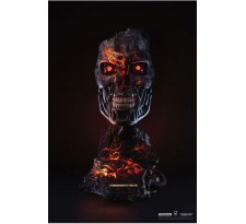 Terminator 2: Judgment Day Replica 1/1 T-800 Endoskeleton Mask Battle Damaged Version 46 cm