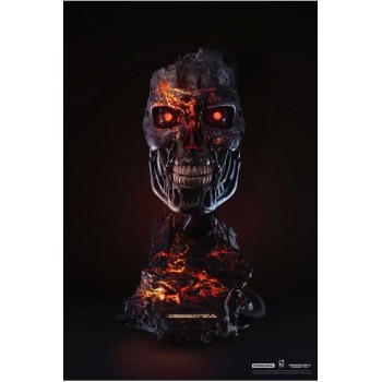 Terminator 2: Judgment Day Replica 1/1 T-800 Endoskeleton Mask Battle Damaged Version 46 cm