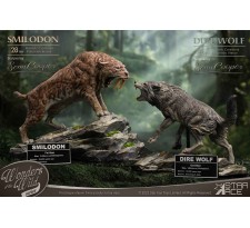 Wonders of the Wild Series: Smilodon and Dire Wolf Statue Set