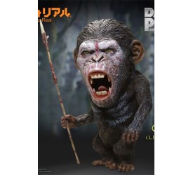Dawn of the Planet of the Apes Deform Real Series Soft Vinyl Statue Caesar Warrior Face LTD 15 cm