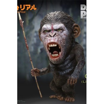 Dawn of the Planet of the Apes Deform Real Series Soft Vinyl Statue Caesar Warrior Face LTD 15 cm