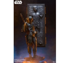 Star Wars Premium Format Statue Boba Fett and Han Solo in Carbonite 70 cm