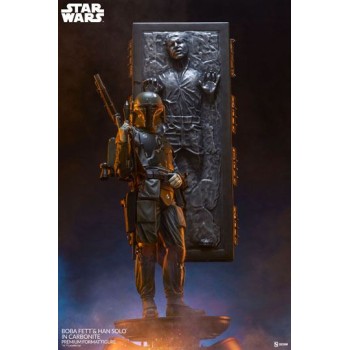 Star Wars Premium Format Statue Boba Fett and Han Solo in Carbonite 70 cm