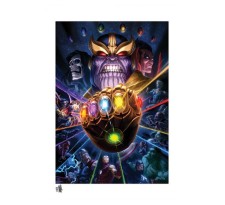 Marvel Art Print Thanos & Infinity Gauntlet by Fabian Schlaga 61 x 46 cm - unframed