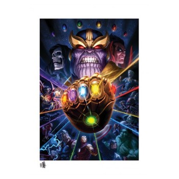 Marvel Art Print Thanos & Infinity Gauntlet by Fabian Schlaga 61 x 46 cm - unframed