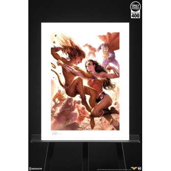 DC Comics Art Print Justice League: Wonder Woman vs Cheetah 46 x 61 cm unframed