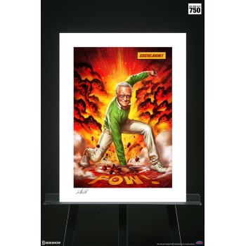 Marvel Stan Lee Excelsior Unframed Art Print Unframed