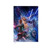 Star Wars: The Clone Wars Art Print One Last Lesson: Ahsoka Tano vs Darth Maul 46 x 61 cm unframed