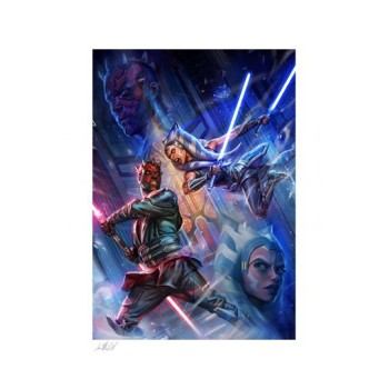 Star Wars: The Clone Wars Art Print One Last Lesson: Ahsoka Tano vs Darth Maul 46 x 61 cm unframed