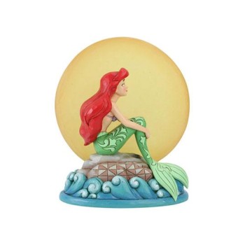 Disney Statue Ariel Sitting on Rock by Moon (The Little Mermaid) 19 cm